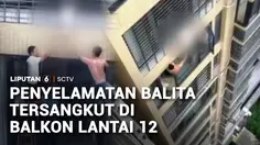 Balita di Tiongkok Tersangkut di Terali Balkon Lantai 12