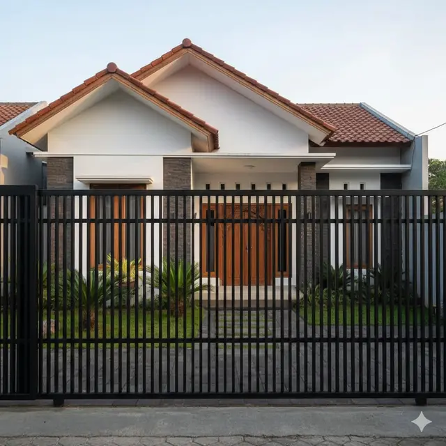 Pagar Besi Hollow Vertikal (Gemini AI)