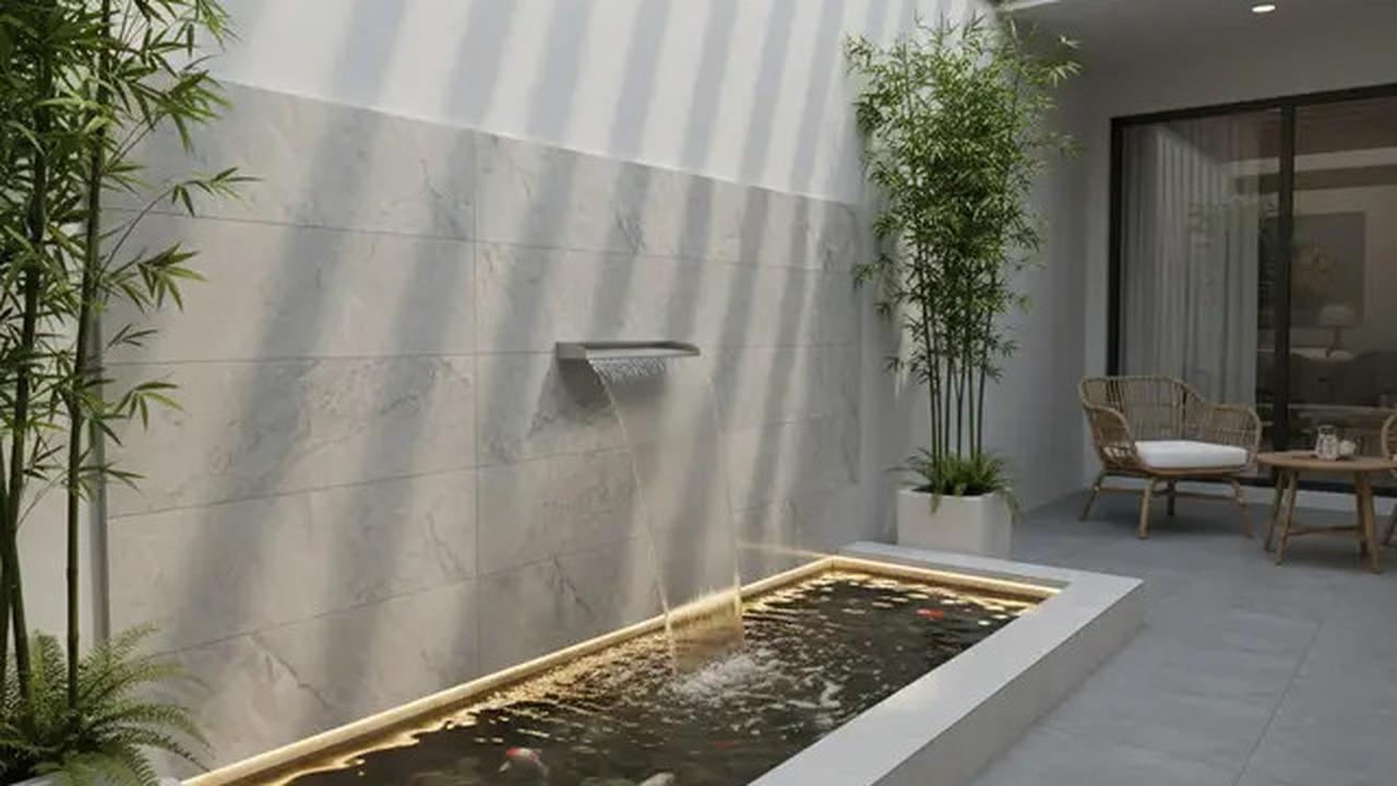 7 Model Kolam Ikan Mini dengan Air Mancur di Teras Rumah, Bikin Suasana Lebih Asri
