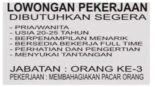 6 Syarat Penampilan di Lowongan Kerja Ini Bikin Senyum Tipis