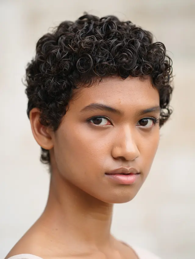 Rambut Pendek Ikal Wanita