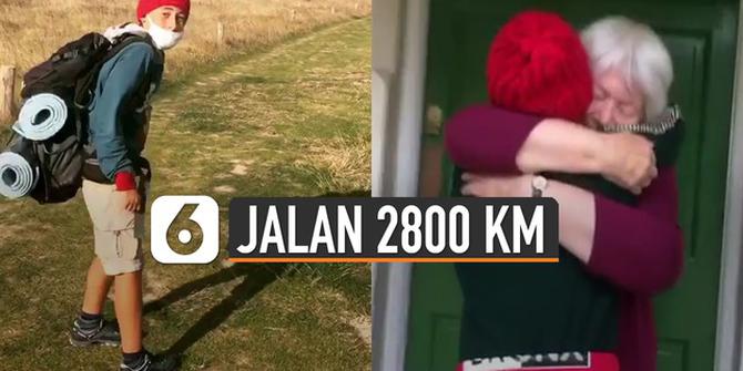 VIDEO: Bapak-Anak Jalan Kaki 2800 KM Demi Ketemu Nenek