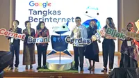 Google luncurkan kampanye "Tangkas Berinternet" dalam rangka Hari Internet Aman Sedunia di Gedung A Kementerian Pendidikan dan Kebudayaan, Jakarta, 10 Februari 2020. (Liputan6.com/Asnida Riani)