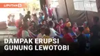 Gunung Lewotobi Erupsi, Ratusan Anak-anak Belajar di Tenda Pengungsian