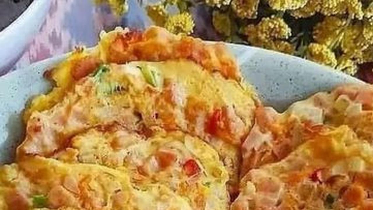 5. Resep Menu Lauk Buka Puasa: Telur Dadar Rainbow Mini<br>