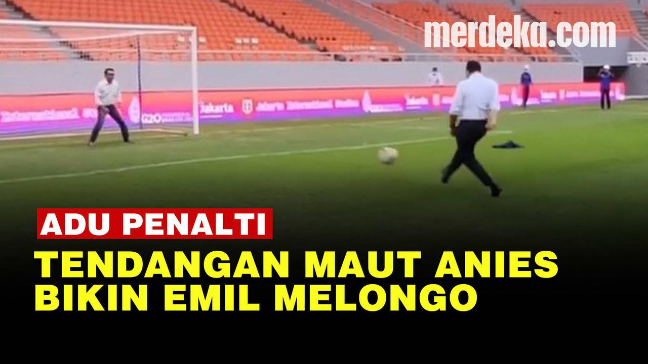 VIDEO: Menang 1-0, Anies Baswedan Bobol Gawang Ridwan Kamil saat Adu Penalti di JIS
