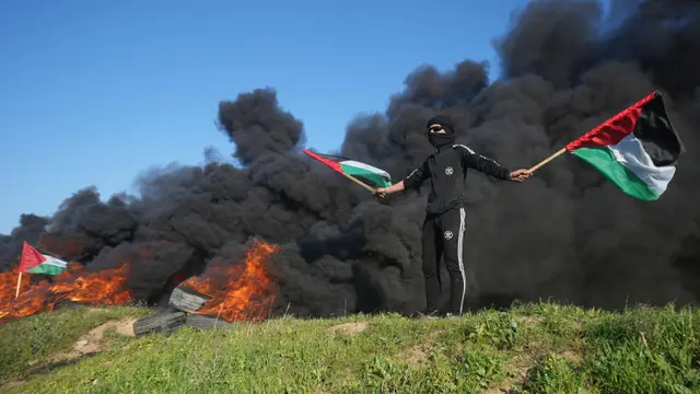 Protes Warga Palestina Pascaserangan Militer Israel ke Kota Nablus