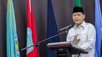 Plt Ketua Umum Partai Persatuan Pembangunan (PPP) Muhamad Mardiono di Universitas Islam Kebangsaan Indonesia (UNIKI), Kabupaten Bireuen, Provinsi Aceh, Sabtu (9/12/2023) (Istimewa)