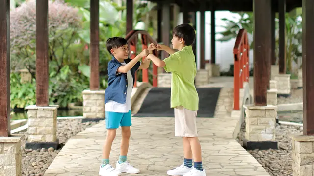 Foto liburan keluarga