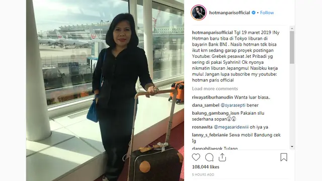 Hotman Paris mengumumkan akan menggrebek pesawat jet pribadi Syahrini (https://www.instagram.com/p/BvK4PrBgmB4/?utm_source=ig_embed&utm_campaign=embed_locale_control)
