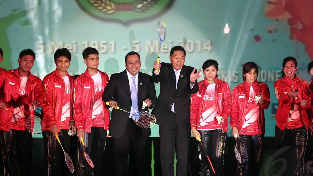 Ultah ke-63, PBSI Lepas Tim Piala Thomas dan Uber 2014