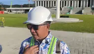 Menteri Dalam Negeri (Mendagri) Muhammad Tito Karnavian saat meninjau progres pembangunan Ibu Kota Nusantara (IKN) di Kabupaten Penajam Paser Utara, Kalimantan Timur.