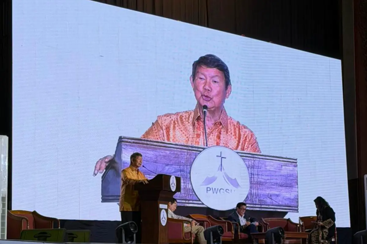 Utusan Khusus Presiden Bidang Iklim dan Energi, Hashim Djojohadikusumo hadir Ibadah Paskah di Aula Manggala Wanabakti, Kementerian Kehutanan RI, Jakarta, Sabtu (18/4/2026). (Istimewa)