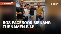 Gokil! Bos Facebook Mark Zuckerberg Menang Medali Emas di Turnamen BJJ
