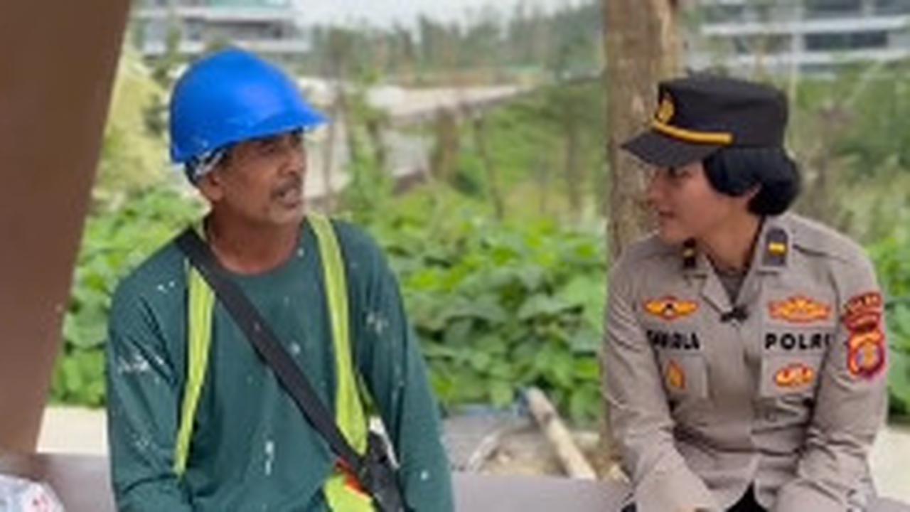 Ipda Fabiola Umaida Terharu dengar Suka Duka Kuli Bangunan di IKN 'Sehat Selalu Pak