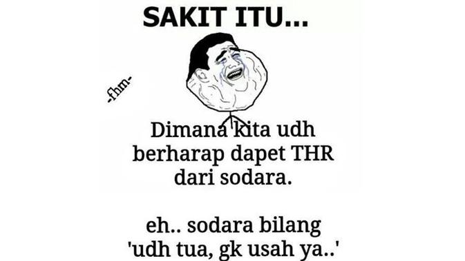 5 Meme Lucu Minta THR Saat Lebaran Ini Bikin Geleng Kepala (sumber: Facebook.com/-fhm-)