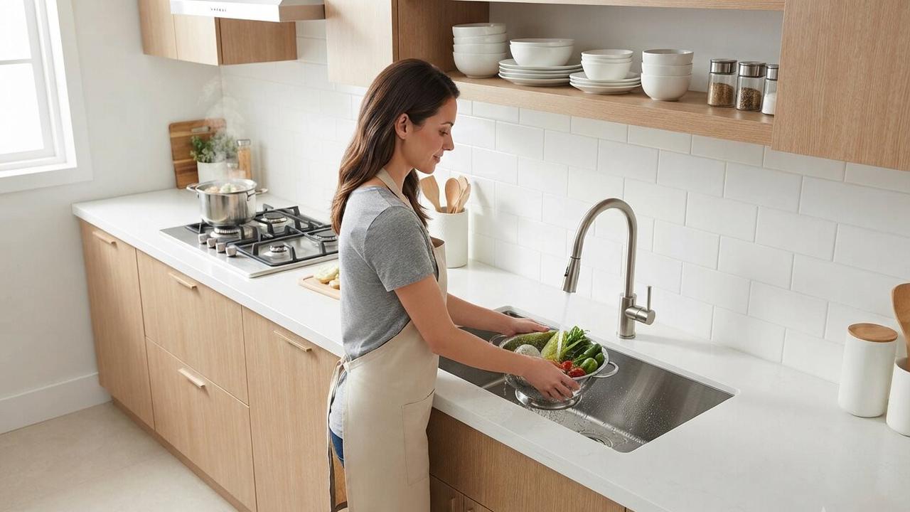 Model Dapur yang Tetap Bersih Meski Sering Terkena Cipratan Air