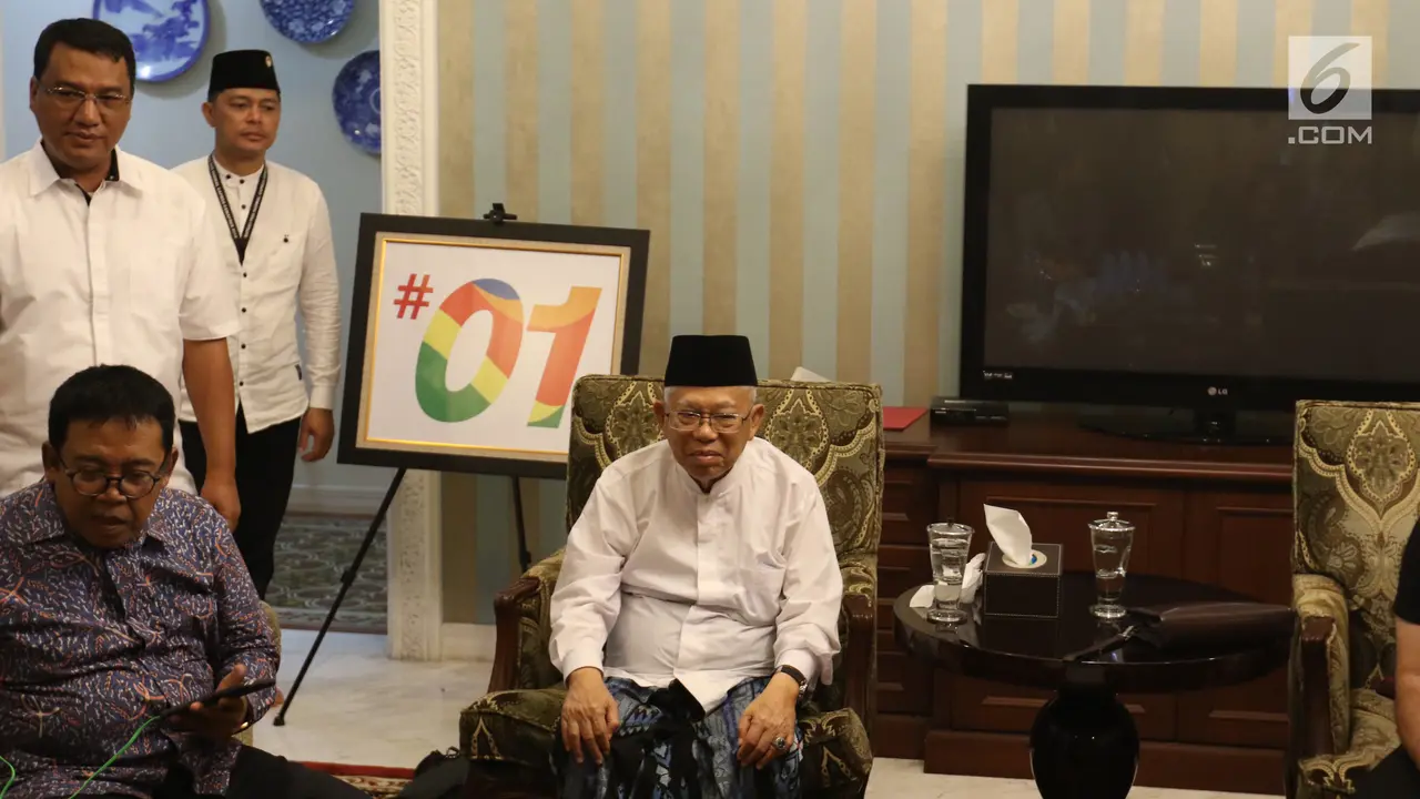 Jelang Debat, Ma'ruf Amin Terima Kunjungan Penyanyi Religi