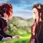 Tanjiro Kamado dan adik perempuannya, Nezuko, di Demon Slayer Kimetsu no Yaiba Season 3 (Foto: ButWhyTho.net).