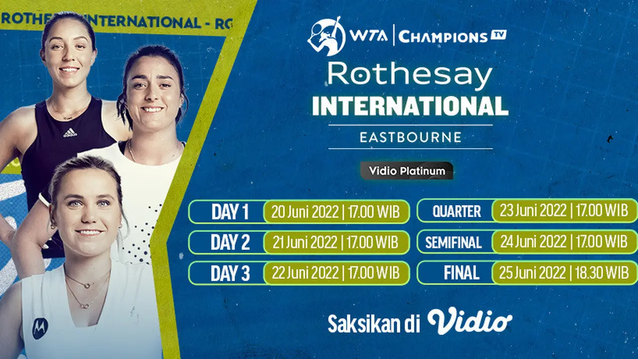 Link Live Streaming WTA 500 : Rothesay East International Bourne di Vidio Pekan Ini