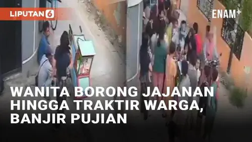 VIDEO: Momen Wanita Borong Jajanan Pedagang di Depan Rumah Hingga Traktir Warga, Banjir Pujian Warganet