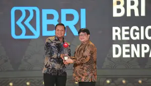 PT Bank Rakyat Indonesia (Persero) Tbk mendapat penghargaan CNN Indonesia Awards Bali 2024 yang diselenggarakan Hotel The Stones, Badung, Bali (13/5)/Istimewa.
