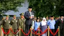 Upacara peringatan HUT RI ke-69 dipimpin Menteri Pertahanan Purnomo Yusgiantoro, Jakarta, Minggu (17/8/14). (Liputan6.com/Faisal R Syam)