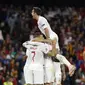 Timnas Inggris mengalahkan timnas Spanyol 3-2 dalam laga lanjutan Liga A Grup 4 UEFA Nations League 2018. (AP Photo/Miguel Morenatti)