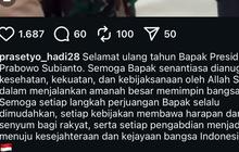 Selamat Ulang Tahun ke-74 Presiden Prabowo' Sederet Ucapan dan Doa dari Kabinet Merah Putih