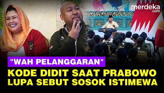 Kode Tangan Didit Bicara ke Prabowo saat Bilang 'Pelanggaran' Nama Anak Presiden Lupa Disebut