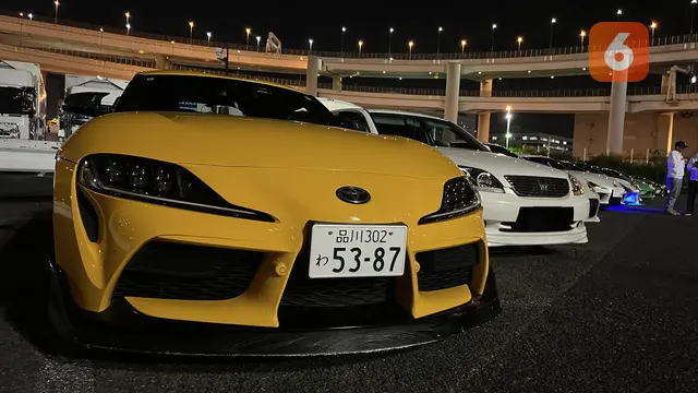 Para penggemar mobil Toyota JDM berkumpul di Daikoku Parking Area, Yokohama, Jepang. (Liputan6.com/Raden Trimutia Hatta)