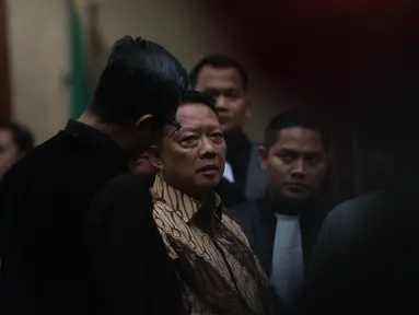 Mantan Jampidsus Kejaksaan Agung Febrie Adriansyah menjalani sidang perdana kasus dugaan korupsi dan TPPU di Pengadilan Tipikor Jakarta Pusat, Rabu (7/10/2026). Jaksa mengungkap dugaan penerimaan uang mencapai Rp346,7 miliar dan USD440.990.(KLY/Budy Santoso)