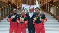 Tim angkat besi Indonesia membawa pulang enam medali emas, dua perak, dan satu perunggu pada 5th International Fajr Cup di Iran. (KBRI Tehran)
