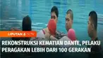 Rekonstruksi kasus kematian Raden Andante Khalif Pramudityo alias Dante di kolam renang Palem Taman Air Tirtamas, Pondok Kelapa digelar pada Rabu siang. Dalam reka ulang terungkap, pelaku Yudha Arfandi yang merupakan kekasih ibu korban, menenggelamka...