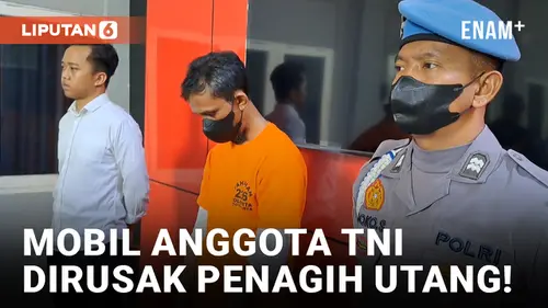 VIDEO: Dikira Milik Pengutang, Penagih Utang Rusak Mobil Anggota TNI di Bantul