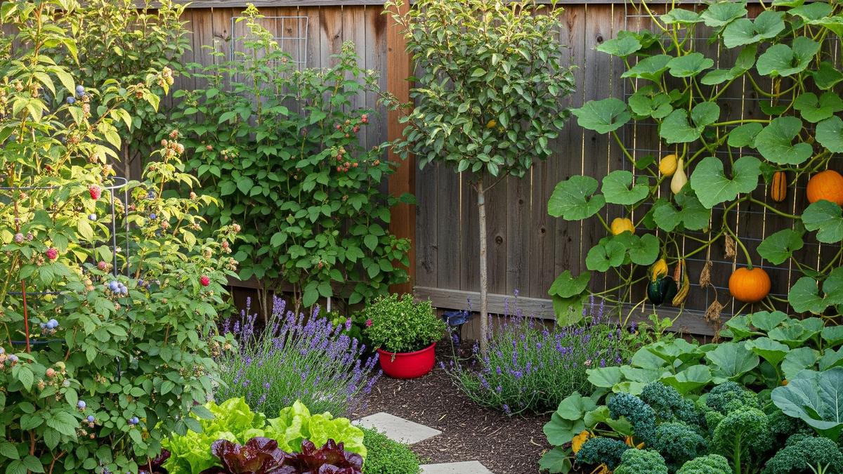 7 Model Halaman Belakang Rumah Kecil dengan Kebun Sayur Buah yang Mudah Ditanam