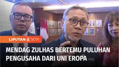 Menteri Perdagangan Zulkifli Hasan menerima delegasi Uni Eropa dan ASEAN Business Council. Sebanyak 53 orang delegasi dari berbagai perusahaan terkemuka dunia meminta Mendag untuk jadi jembatan antara Pemerintah dengan Uni Eropa.