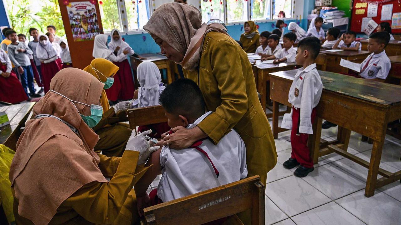 FOTO: Antusias Murid SDN Pakis Satu saat Pelaksanaan BIAS
