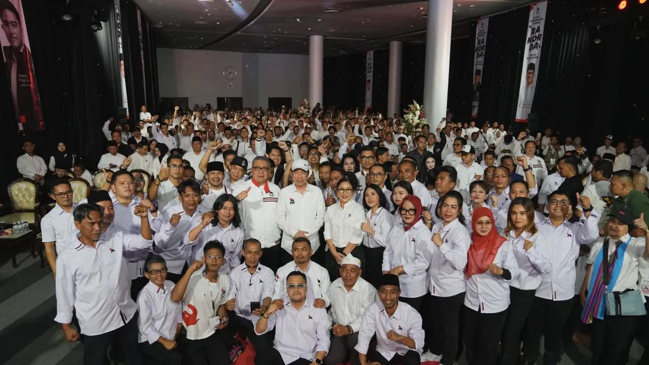 Presiden ke-7 RI Joko Widodo menghadiri Rapat Koordinasi Daerah (Rakorda) DPD PSI Kabupaten Bogor di Sentul International Convention Center (SICC), Kabupaten Bogor, Jawa Barat, Sabtu (24/10) (Istimewa)