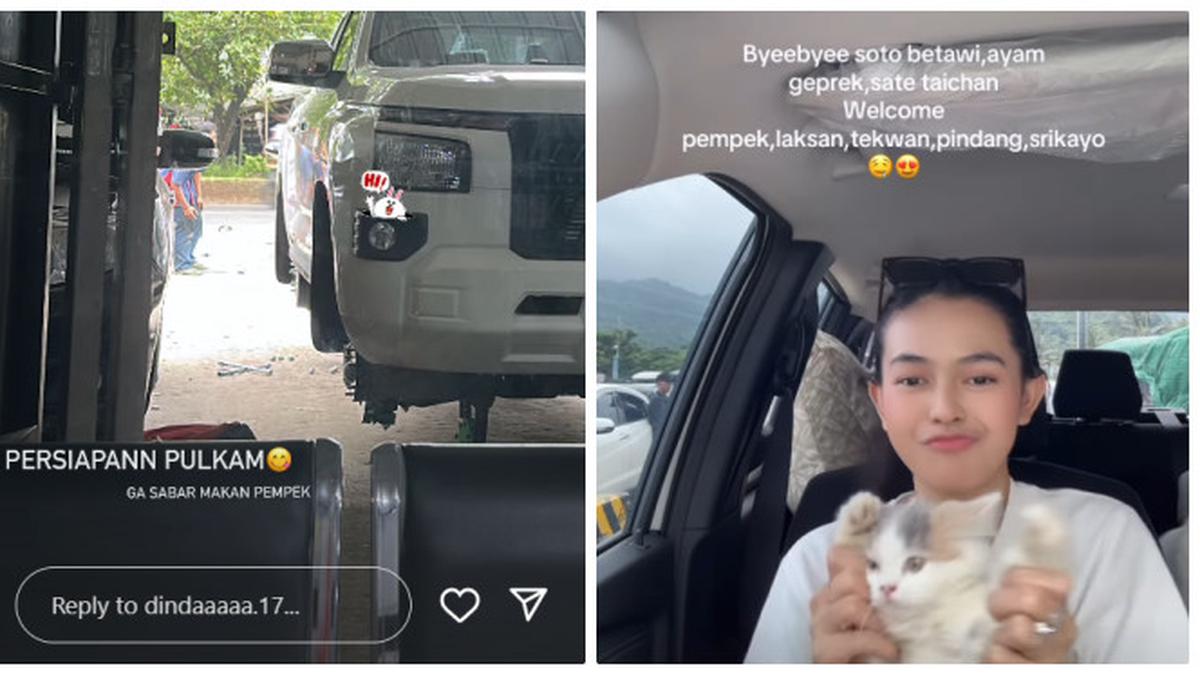 6 Potret Dinda Mahira Mudik Lebaran ke Palembang, Nikmati Perjalanan Lewat Darat