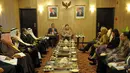 Ketua DPR RI Setya Novanto (kanan) menerima Delegasi Majelis Syuro Parlemen Arab Saudi di ruang tamu pimpinan DPR RI, Komplek Parlemen, Senayan, Jakarta (2/2/2015). (Liputan6.com/Andrian M Tunay)
