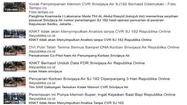 Gambar Tangkapan Layar Penelusuran Foto Menggunakan Situs Yandex