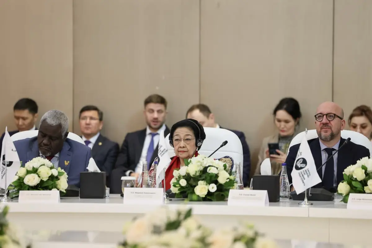 Presiden Kelima RI yang juga Ketua Umum PDIP Megawati Soekarnoputri, menghadiri diskusi meja bundar penghargaan Zayed atau Zayed Award for Human Fraternity Roundtable 2026 (Istimewa)