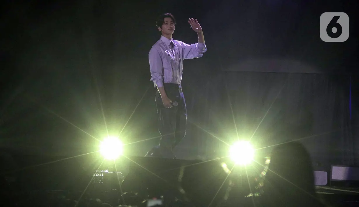 Park Hyung Sik menggelar Fan Meeting atau jumpa penggemar bertajuk 'SIKcret Time' di Jakarta. (Liputan6.com/Herman Zakharia)
