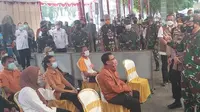 Panglima TNI dan Kapolri saat memantau penanganan Covid-19 di Jateng. (Foto: Liputan6.com/Felek Wahyu)