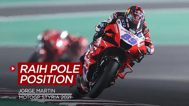 Berita Video Jorge Martin Raih Pole Position di Kualifikasi MotoGP Styria 2021 pada Sabtu (7/8/2021)