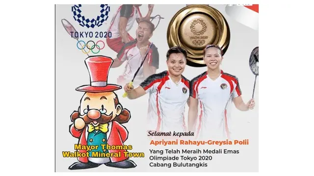 6 Ucapan Selamat ala Netizen Untuk Greysia Polii dan Apriyani Rahayu Ini Kreatif