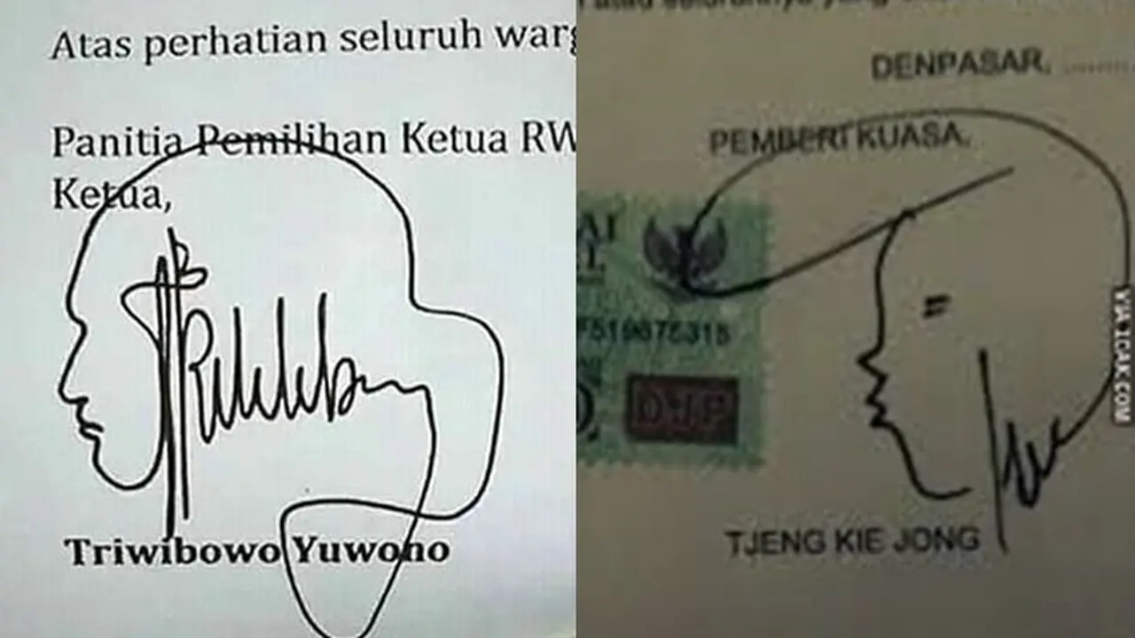 6 Tanda Tangan Bentuk Wajah Ini Bikin Geleng Kepala