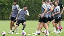 Pemain Inter Miami, Lionel Messi, mengikuti sesi latihan jelang pertandingan melawan Cruz Azul pada laga Leagues Cup 2023 di Fort Lauderdale, Kamis (20/7/2023). (AP Photo/Lynne Sladky)
