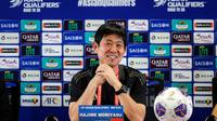 Pelatih Timnas Jepang, Hajime Moriyasu. (Bola.com/Bagaskara Lazuardi)